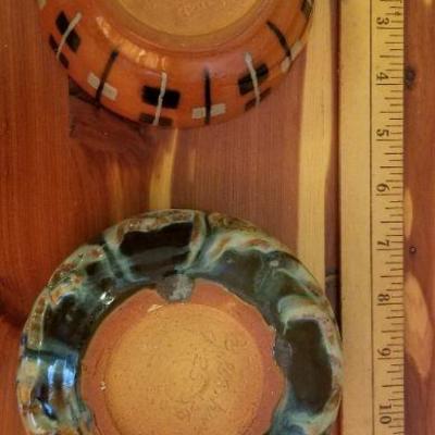 LOT #473: (2) Vintage Handmade Ceramic Bowls