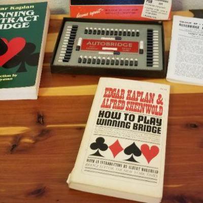 LOT #480: Vintage BRIDGE Card Game Manuals w/ Auto Bridge Game Board