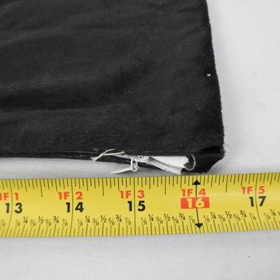 Dark Gray Velvet Pillow Cover, Zippered, Doesn't zip all the way. 16.5x17.5
