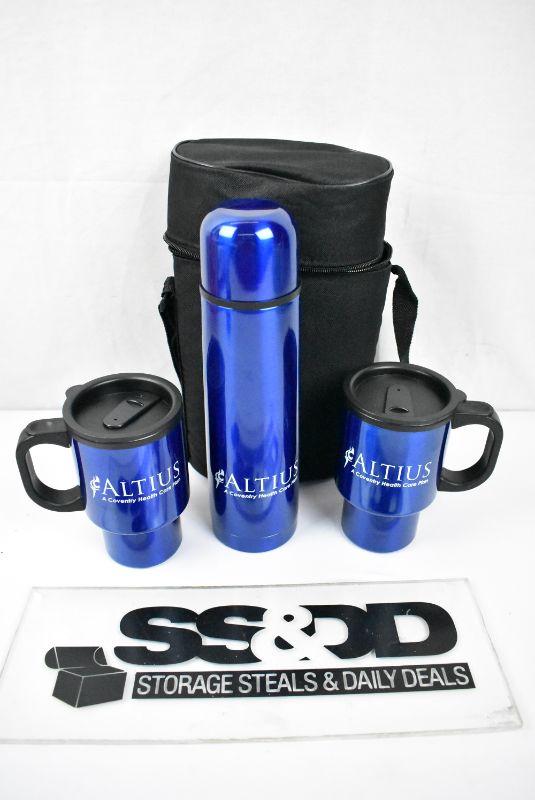 2-piece Travel Mug & Bottle Set - Blue