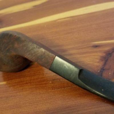 LOT #492: Vintage Wood Smoking Pipe w/ Dual Tip 