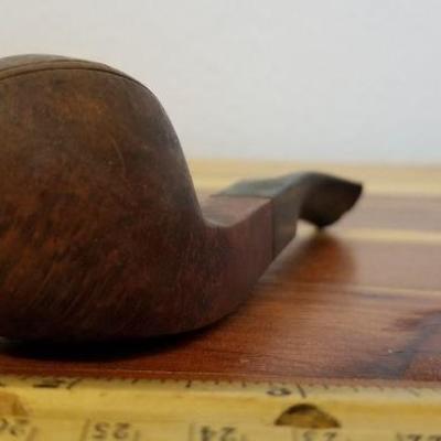 LOT #492: Vintage Wood Smoking Pipe w/ Dual Tip 