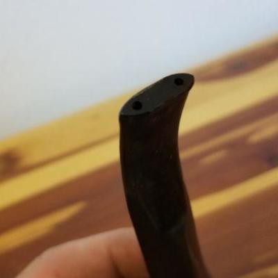 LOT #492: Vintage Wood Smoking Pipe w/ Dual Tip 