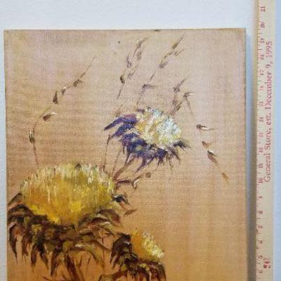 LOT #502: Handpainted Original Art Flower Themed Selection 