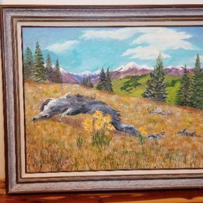 LOT #503: Vintage Handpainted Original Art Lamdscape Selection