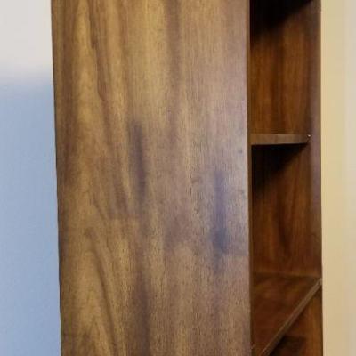 LOT #506: Tall Vintage Solid Wood Bookcase (24"Ã— 13" Ã— 75")