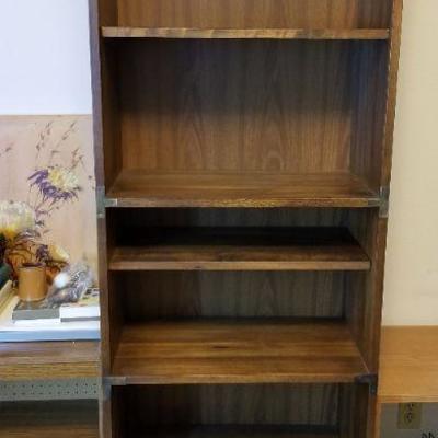 LOT #506: Tall Vintage Solid Wood Bookcase (24"Ã— 13" Ã— 75")