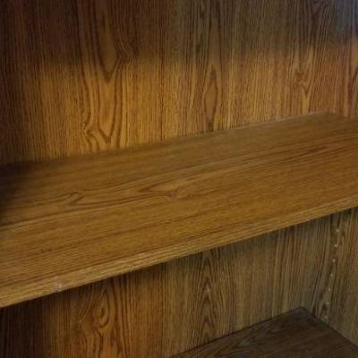 LOT #509: Vintage Tall Wood Bookshelf (29.75" Ã— 11.75" Ã— 71.5")