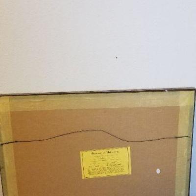 LOT #518: Vintage Framed Original Lithgraph by Ganne