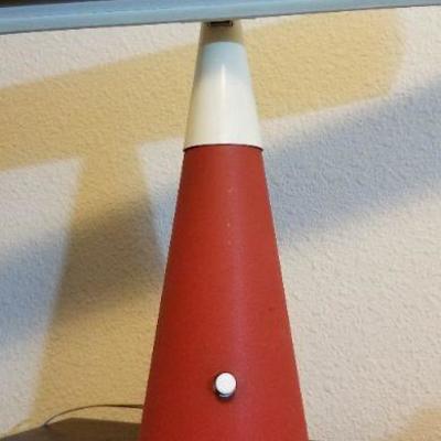 LOT #519: Vintage Mid Century Modern Panasonic Red Desk Lamp