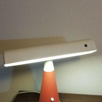 LOT #519: Vintage Mid Century Modern Panasonic Red Desk Lamp