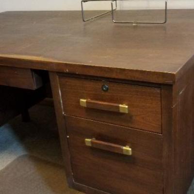 LOT #520: Vintage Mid Century Modern Office Desk (â˜† upstairs)