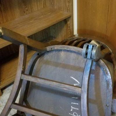LOT #522; Vintage Brown Wood Office Chair Mid Century Modern #1