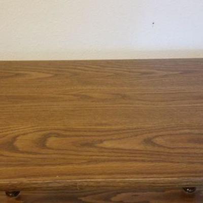LOT #525: Vintage Brown Spindle Leg Shelf