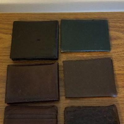 LOT #526: Huge Assortment of Leather Wallets and Small Pouches