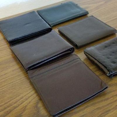 LOT #526: Huge Assortment of Leather Wallets and Small Pouches