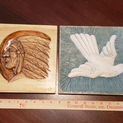 Lot 527: Carved Wood Art