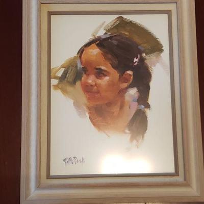 LOT 528: Original Artwork 'Daddy's Girl" by Ron McDowell 