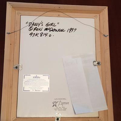 LOT 528: Original Artwork 'Daddy's Girl" by Ron McDowell 