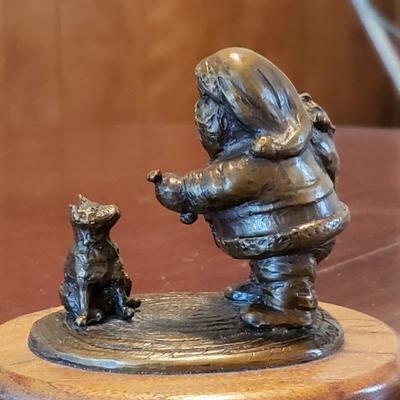 Lot 532: 'Sh-h-h' by Maxine Bronze Sculpture 