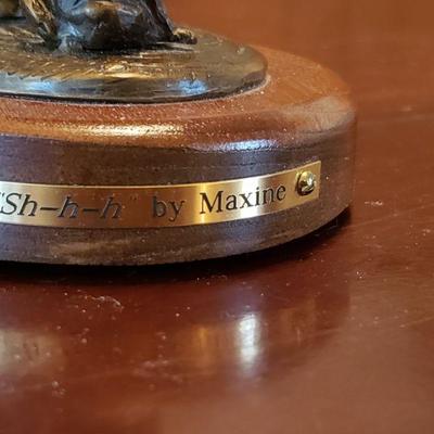 Lot 532: 'Sh-h-h' by Maxine Bronze Sculpture 