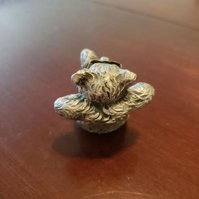 Lot 534: Pewter Bear Sculpture by L. Rose