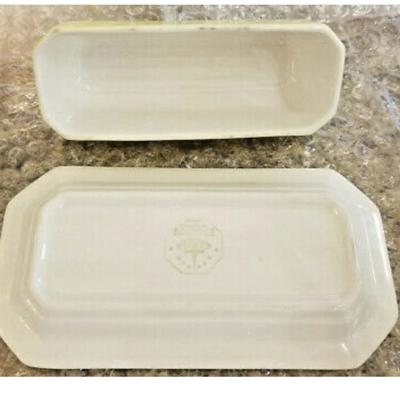 Independence Ironstone Covered Butter Dish in Daffodil Yellow