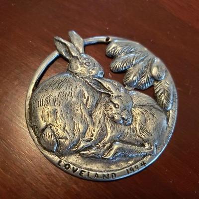 Lot 553: Loveland Artist Pewter Ornament 