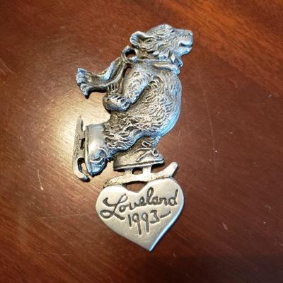 Lot 556: Loveland Artist Pewter Ornament 