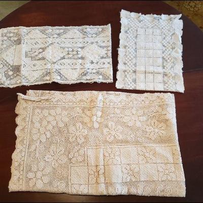 Lot 564: Lace Tablecloth  & 2 Runners
