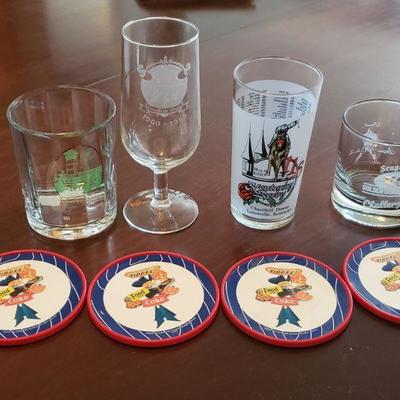 Lot 568: Vintage Glass & Coasters 