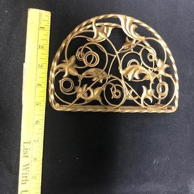 Ornate Metal Swirl Napkin Holder
