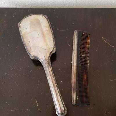 Lot 591: Vintage Sterling Swiss Brush and Comb Set