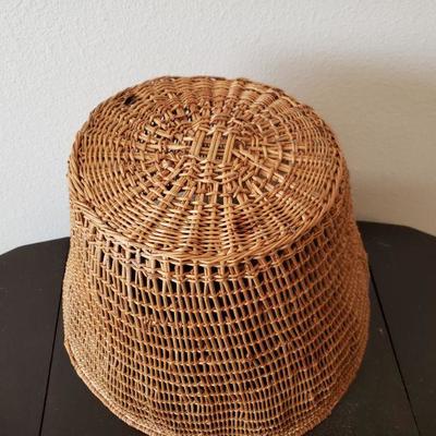 Lot 598: Mid Century Wicker Trash Can 