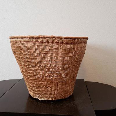 Lot 598: Mid Century Wicker Trash Can 
