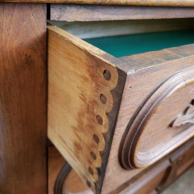 Lot 614: Antique Walnut Dresser (41.5" Ã— 18" Ã— 31.5")