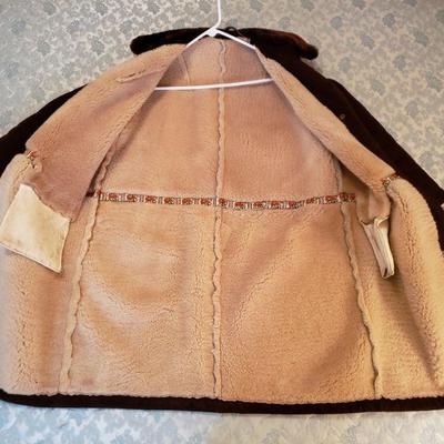 Lot 626: Vintage Foggensteiner Wein Suede with Shearling lined Coat