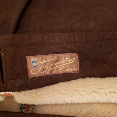 Lot 626: Vintage Foggensteiner Wein Suede with Shearling lined Coat