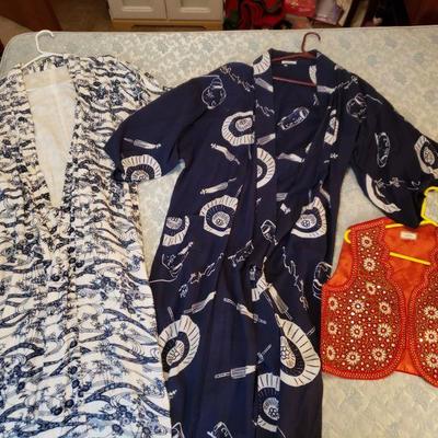 Lot 627: (2) Vintage Japanese Robes & (1) Vintage Pakistan Vest