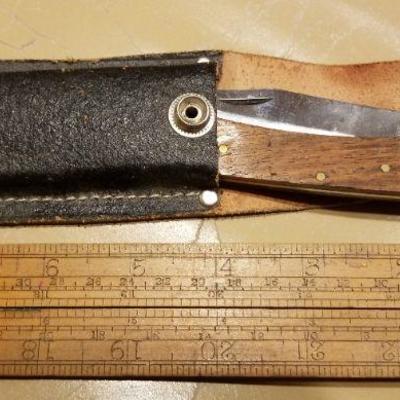 LOT #637: Vintage Stainless Pakistan Pocketknife w/ Sheath