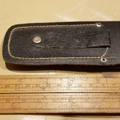 LOT #637: Vintage Stainless Pakistan Pocketknife w/ Sheath