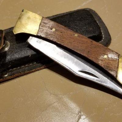 LOT #637: Vintage Stainless Pakistan Pocketknife w/ Sheath