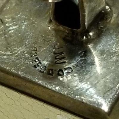 LOT #640: Mid Century Modern 925 Sterling Silver Cufflinks