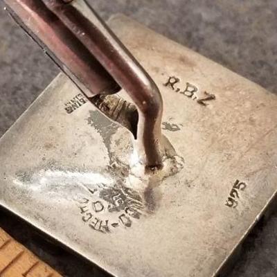 LOT #659: Pair of 925 Sterling Mid Century Modern Cufflinks