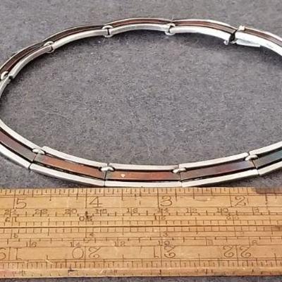 LOT #661: Women's Vintage TAXCO 3-Piece Matching Sterling Silver and Copper Dress Set 