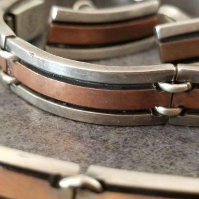 LOT #661: Women's Vintage TAXCO 3-Piece Matching Sterling Silver and Copper Dress Set 