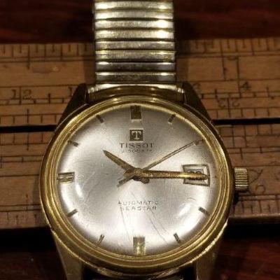 LOT #664: Vintage TISSOT Automatic Gold Filled Dress Watch TESTS A+
