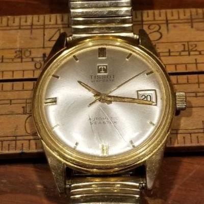 LOT #664: Vintage TISSOT Automatic Gold Filled Dress Watch TESTS A+