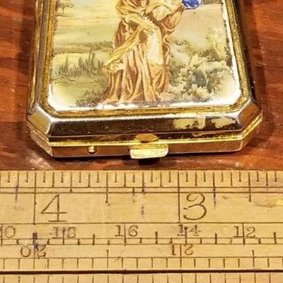 LOT #668: Vintage Pill Box w/ Victorian Theme