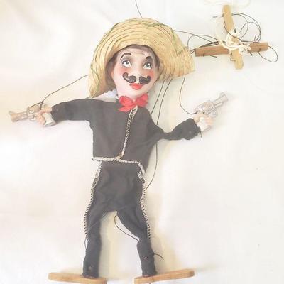 ANTIQUE MEXICAN PUPPET WITH STRINGS 